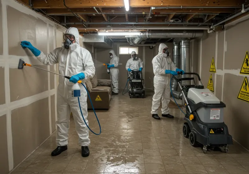 Basement Moisture Removal and Structural Drying process in Hartford, VT